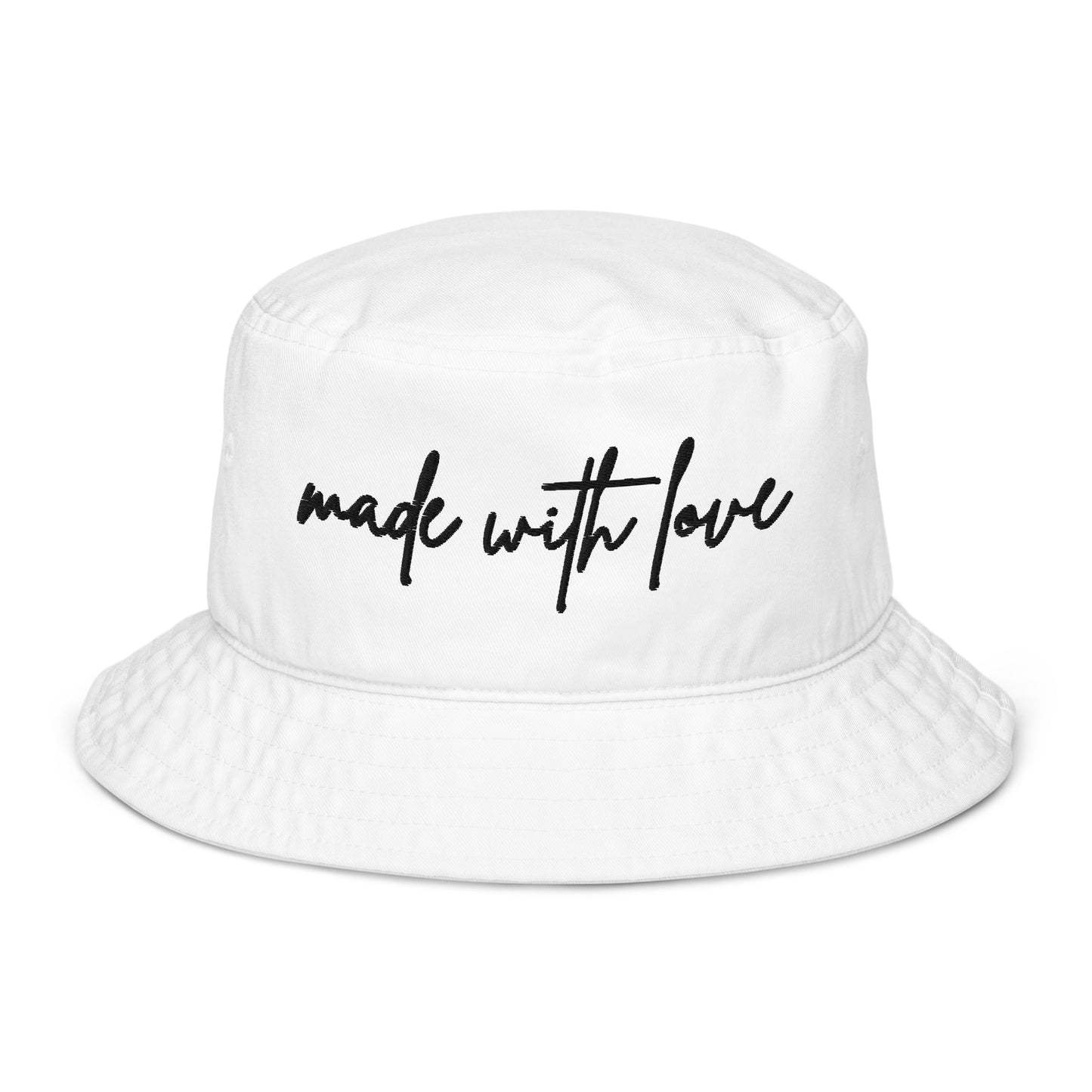 Made with Love Unisex Organic Bucket Hat Black