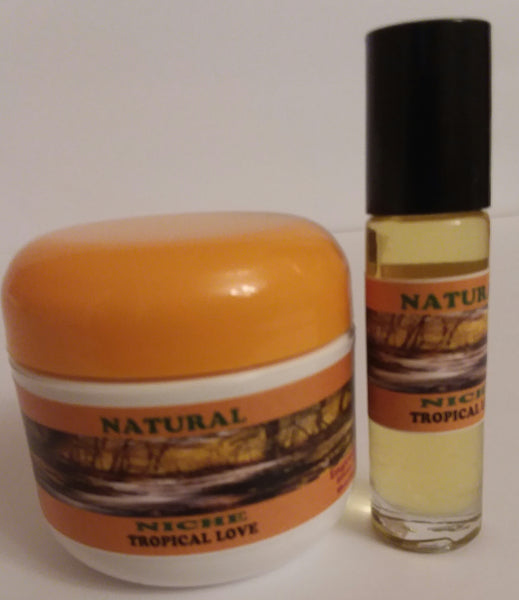 Natural Niche Tropical Love Body Butter & Body Oil Set . For Women