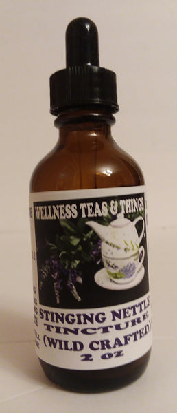 WELLNESS TEAS & THINGS STINGING NETTLE ROOT TINCTURE  ( WILD CRAFTED) 2 OZ